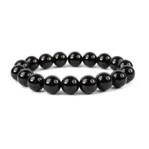 Black Onyx Round Bead Bracelet