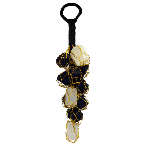 Black Tourmaline Selenite Mix Tumble Stone Car Hanging Door Hanging Accessories