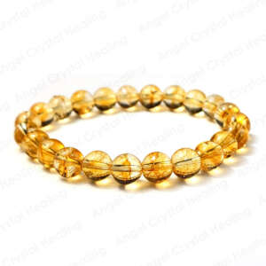 Citrine Round Bead Bracelet