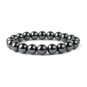 Hematite Round Bead Bracelet