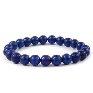 Lapis Lazuli 8 mm Round Bead Bracelet