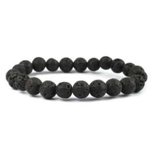 Lava 8 mm Round Bead Bracelet