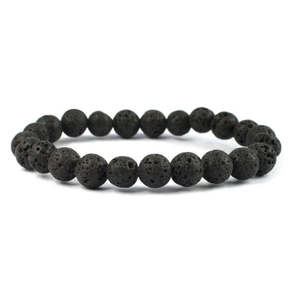Lava 8 mm Round Bead Bracelet