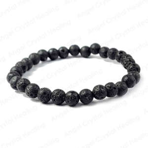 Lava Round Bead Bracelet