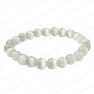 Selenite crystal bracelet for energy cleansing and healing