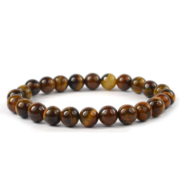 Tigers Eye 8 mm Round Bead Bracelet