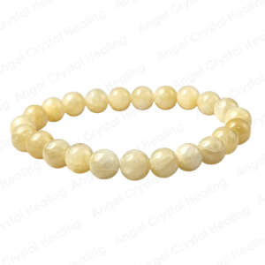 Calcite Yellow Round Bead Bracelet
