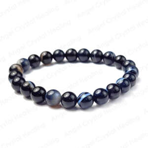 Botswana Agate Round Bead Bracelet